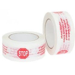 2 x 110 yards Stop if Seal is Broken & Check Contents Box Sealing Tape -  Trans-Consolidated Distributors, Inc