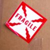 Fragile Cracked Label