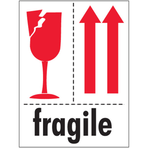 fragile glass label