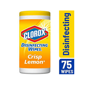 Clorox Crisp Lemon Disinfecting Cleaning Wipes Tub (75-Count)